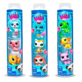 Bandai Littlest Pet Shop - Pack de 3 Figurines de Mascotas avec Accessoire - Set de Jouets pour Enfants +4 Ans - Référence BF00550