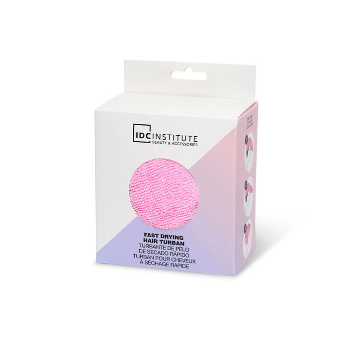 Idc Institute Turban Cheveux Séchage Rapide Rose 1 u
