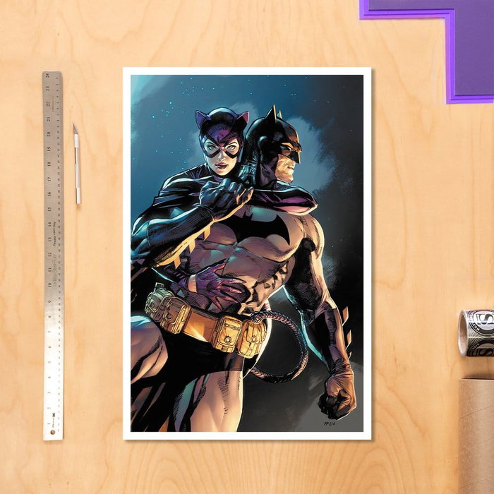 Sideshow Collectibles DC Comics Impression Art Print Batman & Catwoman 61 x 41 cm - non encadrée