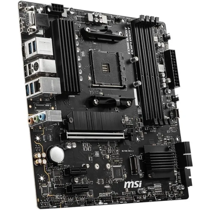MSI B550M PRO-VDH, Carte mère AMD AM4, DDR4, SATA III, RAID 0/1/10, Gigabit Ethernet (Realtek 8111HN), Support Ryzen 3000 MSI B550M PRO-VDH, Carte mère AMD AM4, DDR4, SATA III, RAID 0/1/10, Gigabit Ethernet (Realtek 8111HN), Support Ryzen 3000
