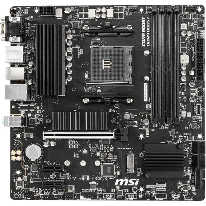 MSI B550M PRO-VDH, Carte mère AMD AM4, DDR4, SATA III, RAID 0/1/10, Gigabit Ethernet (Realtek 8111HN), Support Ryzen 3000 MSI B550M PRO-VDH, Carte mère AMD AM4, DDR4, SATA III, RAID 0/1/10, Gigabit Ethernet (Realtek 8111HN), Support Ryzen 3000