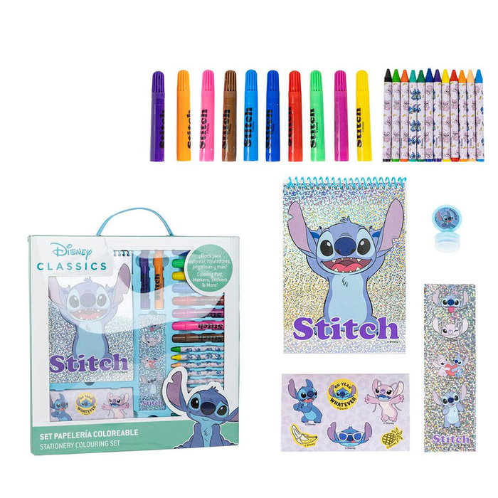 CERDÁ Set de Papeterie Coloriable Disney Lilo & Stitch - 30 x 30 x 2,5 cm CERDÁ Set de Papeterie Coloriable Disney Lilo & Stitch - 30 x 30 x 2,5 cm
