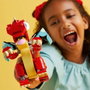 Lego 31145 Creator 3en1 Le Dragon Rouge Jouet de Construction avec 3 Modèles : Dragon Rouge, Poisson et Phénix