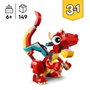 Lego 31145 Creator 3en1 Le Dragon Rouge Jouet de Construction avec 3 Modèles : Dragon Rouge, Poisson et Phénix