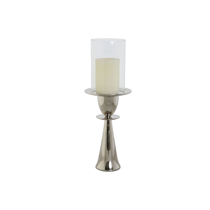 DKD Home Decor Bougeoir Argenté Aluminium et Verre