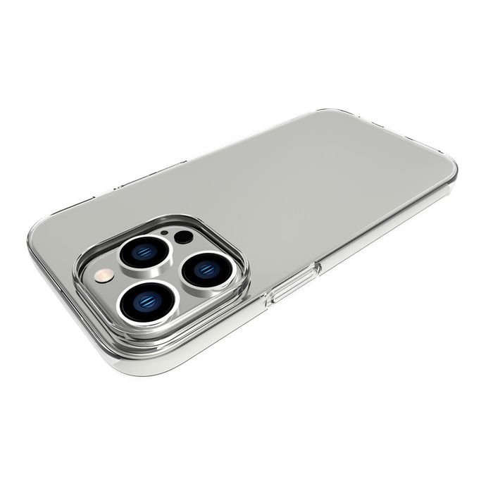 eSTUFF Coque transparente TPU pour iPhone 14 Pro - Compatible avec la charge sans fil QI - Protection complète, mince et légère