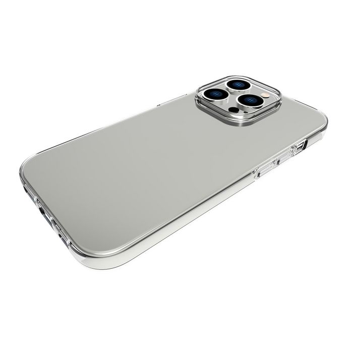 eSTUFF Coque transparente TPU pour iPhone 14 Pro - Compatible avec la charge sans fil QI - Protection complète, mince et légère