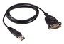Aten Convertisseur USB vers RS-232 UC232AF avec Chipset FTDI pour Port Série DB9 - Compatible Windows, Mac, Linux