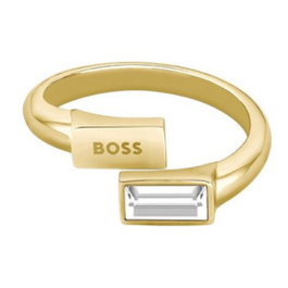 Boss Bague en acier inoxydable Dorée Taille M - 55
