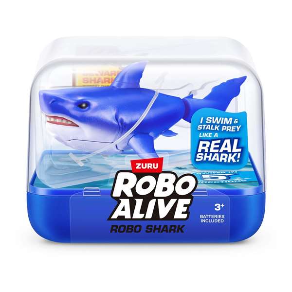 Robo Alive Figurine Requin qui nage dans différentes directions 7x9x9 cm