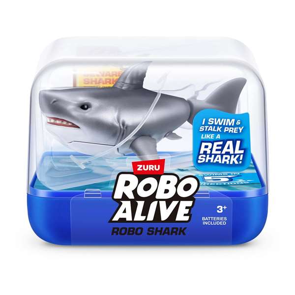 Robo Alive Figurine Requin qui nage dans différentes directions 7x9x9 cm