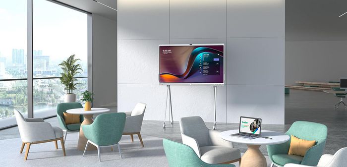 Yealink MeetingBoard 65" (MB65-A001) - Tableau blanc interactif intelligent tout-en-un 4K avec Microsoft Teams, caméra IA, audio plein duplex et micros