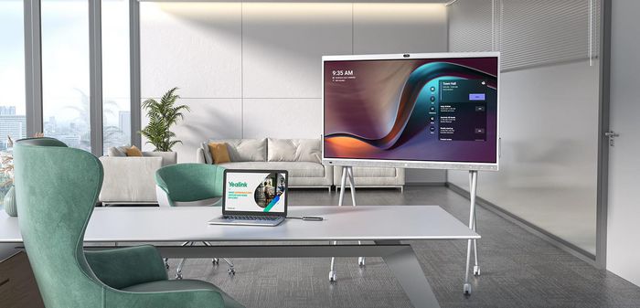 Yealink MeetingBoard 65" (MB65-A001) - Tableau blanc interactif intelligent tout-en-un 4K avec Microsoft Teams, caméra IA, audio plein duplex et micros