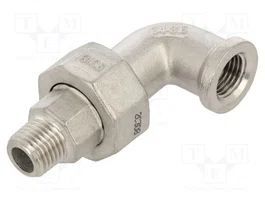 GEBO Connecteur double coude à 90° mâle-femelle plat G 1 1/4 de la série G316