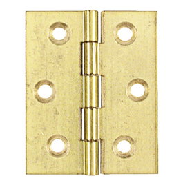 HERRAJES ALK Charnière plate en laiton finition laiton mat 40x35 mm
