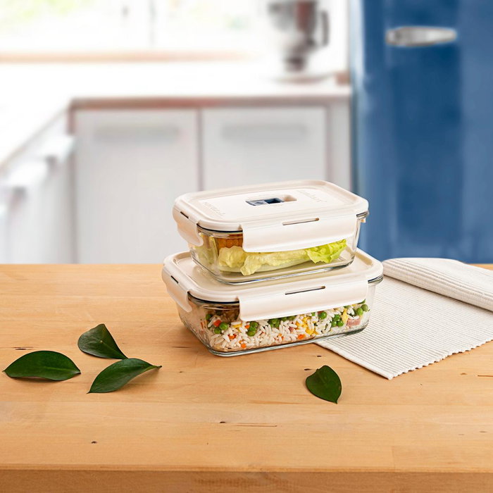 Recipiente Rectangular Hermético Vidrio Baltic Luminarc 16x11x7 cm-82 cL Recipiente Rectangular Hermético Vidrio Baltic Luminarc 16x11x7 cm-82 cL