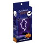 Juinsa - Fantôme avec support et lumière néon 13x28 cm - Figurine lumineuse et sonore pour Halloween - Fonctionne sur piles