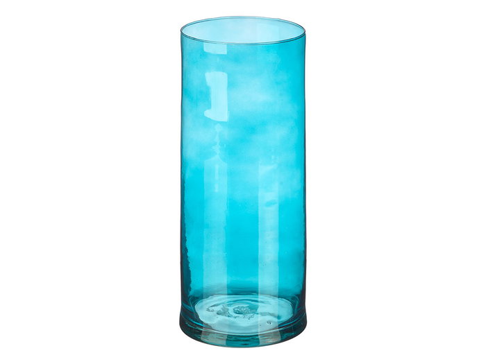 GIFTDECOR Vase Cylindre en Verre Turquoise