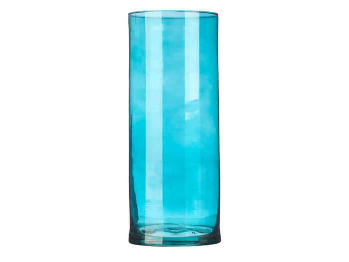 GIFTDECOR Vase Cylindre en Verre Turquoise