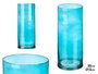GIFTDECOR Vase Cylindre en Verre Turquoise