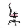 Piqueras y Crespo Chaise de Bureau 3D036G1 Rose avec Appui-tête