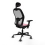 Piqueras y Crespo Chaise de Bureau 3D036G1 Rose avec Appui-tête