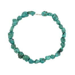 Bobroff Collier en Argent de Loi Vert avec Pierre Naturelle