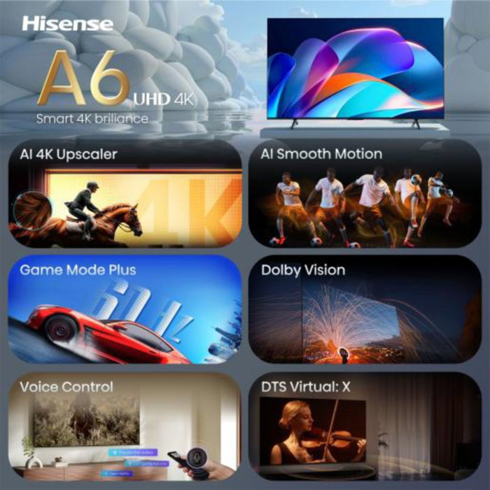 Hisense 65A6S Smart TV 65 pouces 4K UHD LED Hisense 65A6S Smart TV 65 pouces 4K UHD LED