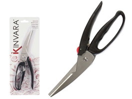 Kinvara Ciseaux à ressort 24.5 x 8.5 cm Noir Plastique et Acier (Set de 36)