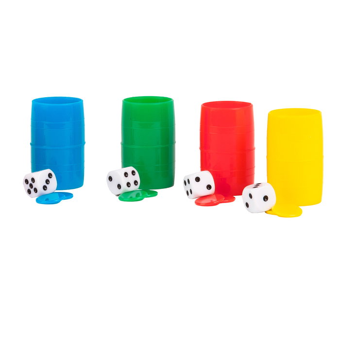 DEQUBE Parchís Oca avec Accessoires - Set Complet Deux Jeux Traditionnels de Société pour Famille, 5+, Réf. D00330
