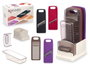 Kinvara Râpe Rectangulaire avec Réceptacle 10x23x13 cm - Plastique et Acier Inoxydable - Couleurs Métal, Violet, Noir, Rose (Set de 8)