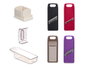 Kinvara Râpe Rectangulaire avec Réceptacle 10x23x13 cm - Plastique et Acier Inoxydable - Couleurs Métal, Violet, Noir, Rose (Set de 8)