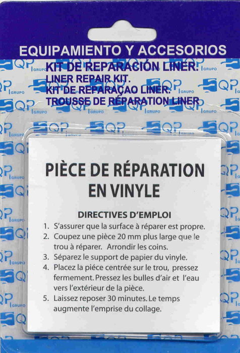 QUIMICAMP Finstock Parche Reparacion Liner para Piscinas 615205 QUIMICAMP Finstock Parche Reparacion Liner para Piscinas 615205