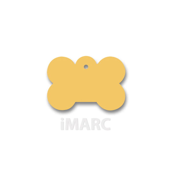 Plaque d'identification pour collier Imarc Bone Jaune