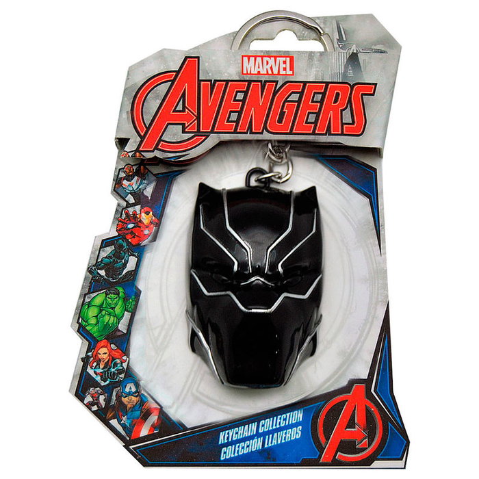 KIDS LICENSING - Porte-clés 3D Black Panther Marvel en métal - 14 x 9.5 cm