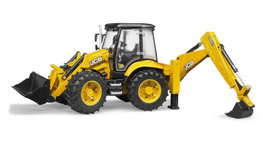 Bruder JCB 5CX - Jouet Rétrochargeuse avec Double Pelle et Cabine Vitrée - Jouet de Construction - 41x17x25 cm - Langue: Espagnol
