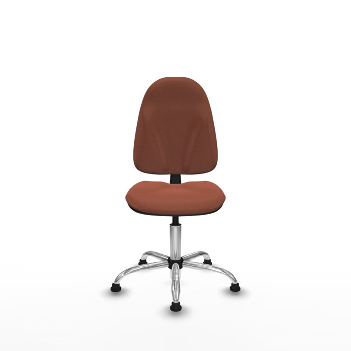 PIQUERAS Y CRESPO Chaise de bureau Algarra, tissu marron, base chromée