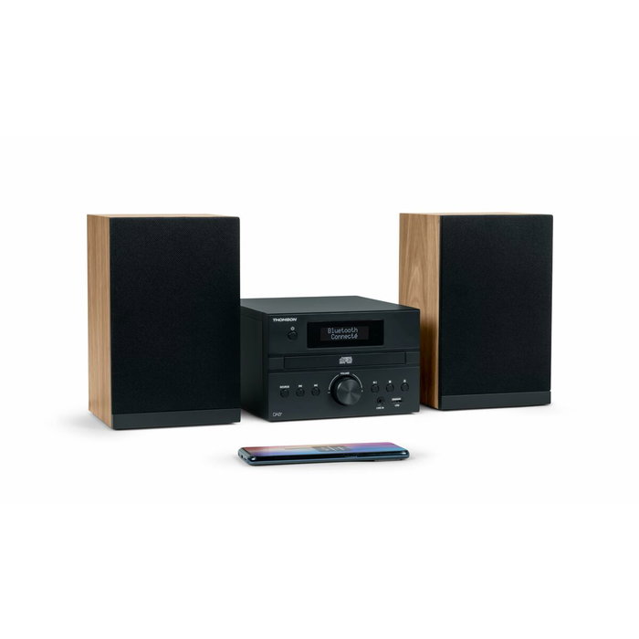 Thomson Micro Chaîne MIC123BT Bois et noir Thomson Micro Chaîne MIC123BT Bois et noir