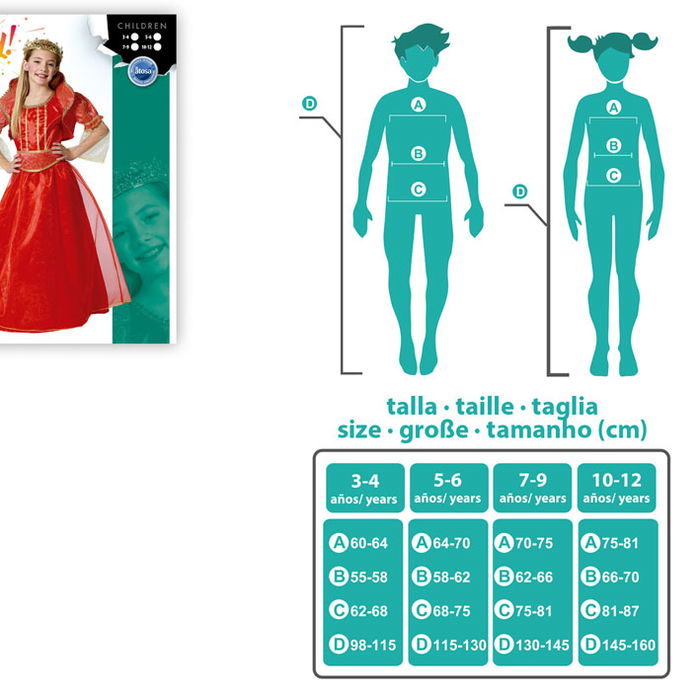 Déguisement Reine Rouge pour Fille Enfant 10-12 Ans - Costume 3 Pièces Vestido Cinturón Chaqueta en Polyester Thème Fantaisie