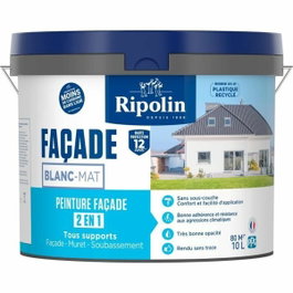 Ripolin Peinture façade classic 2 en 1 - Blanc - Mat - 10 L
