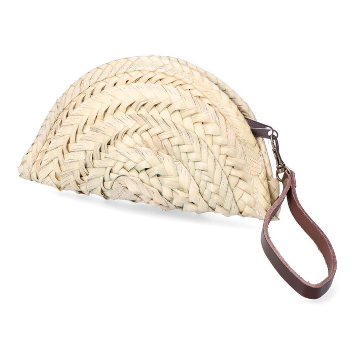 Porte-monnaie EDM Amelia Feuille de palmier Avec poignée Porte-monnaie EDM Amelia Feuille de palmier Avec poignée
