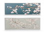 Giftdecor Tableau Toile Cadre Blanc Branche Amandier Assortis 90x30x3 cm (Set de 2)