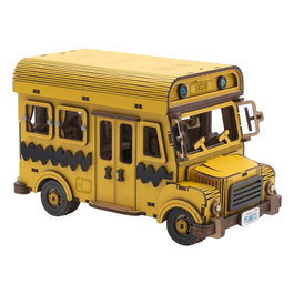 Pantasy Peanuts Puremind Jeu de construction School Bus en bois