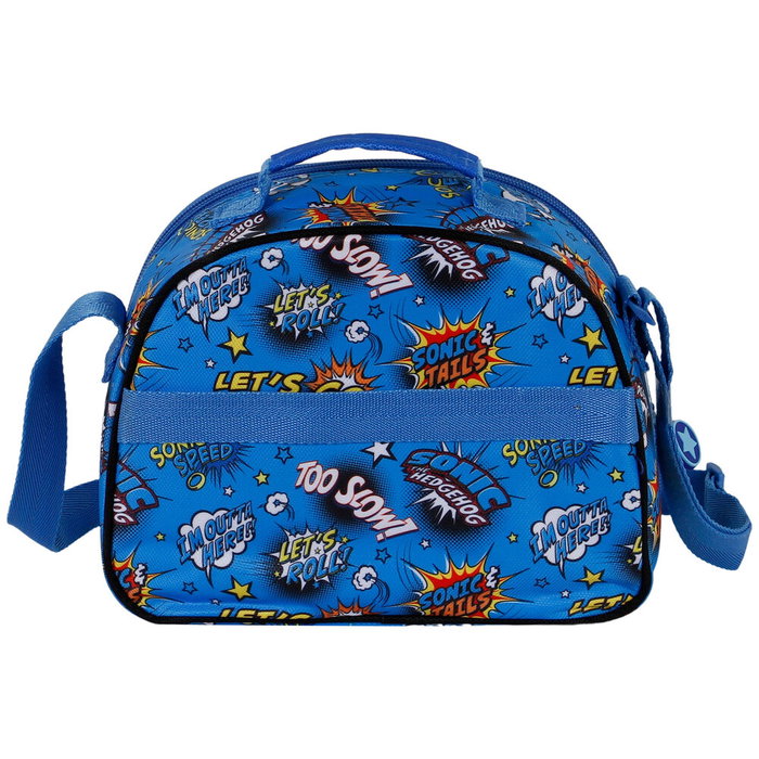 KARACTERMANIA Sac à dos goûter 3D Lets Roll Sonic The Hedgehog, compartiment unique avec zip, tissu intérieur, anse et bretelle ajustable, 25,5x10x20 cm