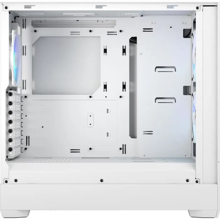 Fractal Design FD-C-POR1A-01 Boîtier PC ATX Pop Air RGB Blanc avec vitre teintée, 3 ventilateurs RGB, contrôleur, compatible USB-C, maillage frontal