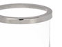 GIFTDECOR Porte-bougie Verre et Acier Coupe Cylindre Argenté 12.5x25x12.5 cm (Set de 6)