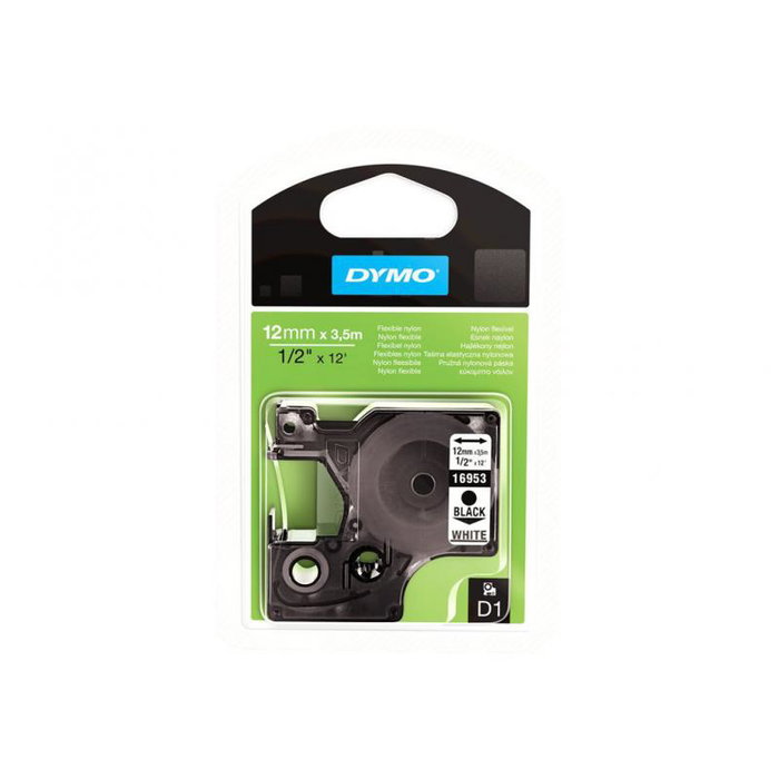Dymo S0718040 - Ruban d'impression D1 16957 Noir et Blanc, pour étiqueteuse