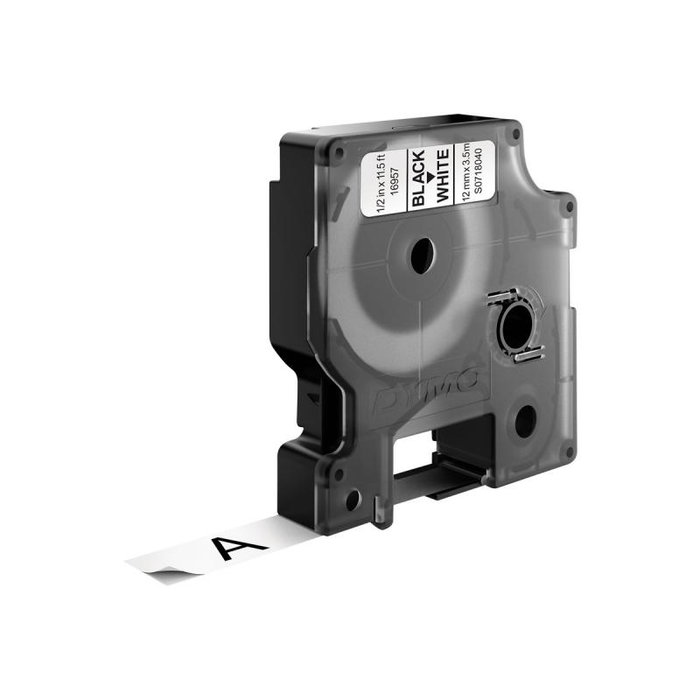 Dymo S0718040 - Ruban d'impression D1 16957 Noir et Blanc, pour étiqueteuse