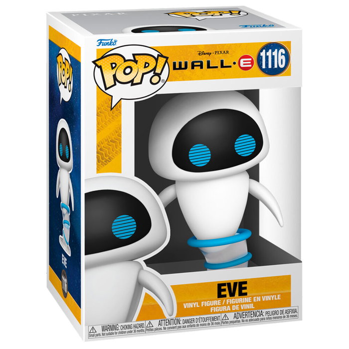 FUNKO Figura POP Disney Wall-E et Eve En Vol - Collection Animation - Figurine Vinyle 9 cm avec Fenêtre