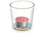 Acorde Porte-bougie Tealight Fruits Rouges 6 Heures Verre Cire Parfumée 7x7x7cm (Set de 12)